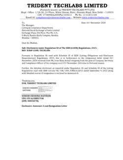 Disclosure CS Resignation